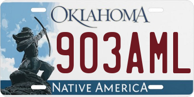 OK license plate 903AML