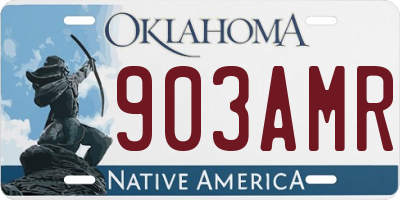 OK license plate 903AMR