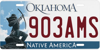 OK license plate 903AMS