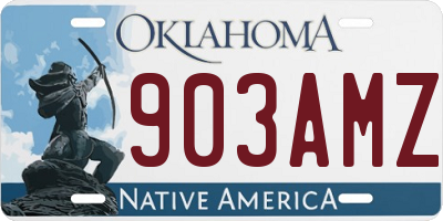 OK license plate 903AMZ