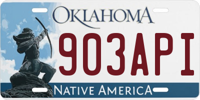 OK license plate 903API