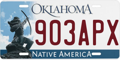 OK license plate 903APX