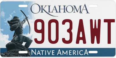 OK license plate 903AWT