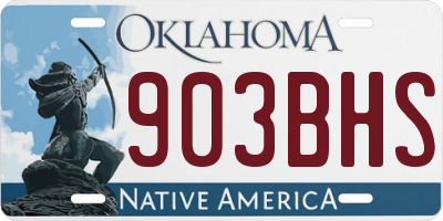 OK license plate 903BHS
