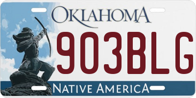 OK license plate 903BLG
