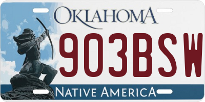 OK license plate 903BSW