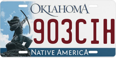 OK license plate 903CIH