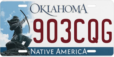 OK license plate 903CQG