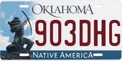 OK license plate 903DHG