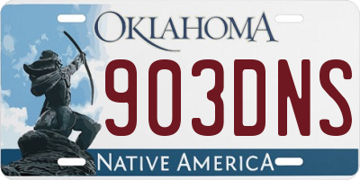 OK license plate 903DNS
