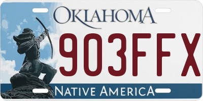 OK license plate 903FFX