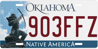 OK license plate 903FFZ