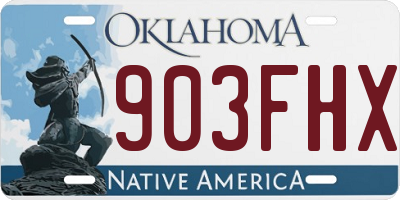 OK license plate 903FHX