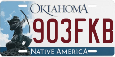 OK license plate 903FKB