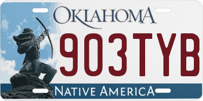 OK license plate 903TYB