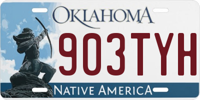 OK license plate 903TYH