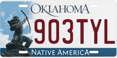 OK license plate 903TYL