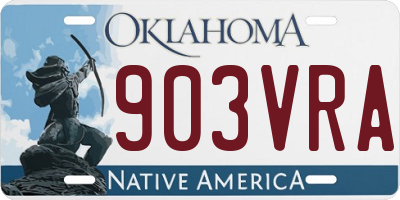 OK license plate 903VRA