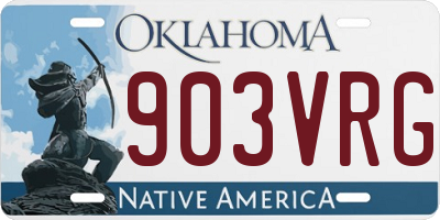 OK license plate 903VRG