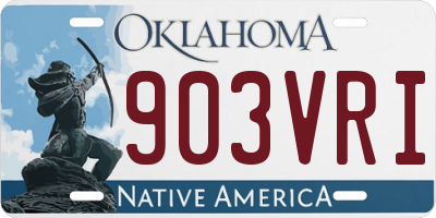 OK license plate 903VRI