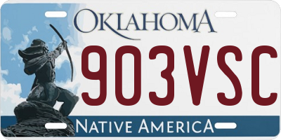 OK license plate 903VSC