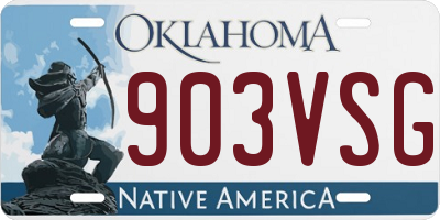OK license plate 903VSG