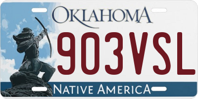 OK license plate 903VSL