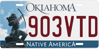 OK license plate 903VTD