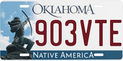 OK license plate 903VTE