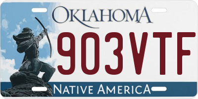 OK license plate 903VTF