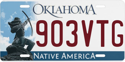 OK license plate 903VTG