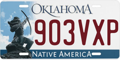 OK license plate 903VXP