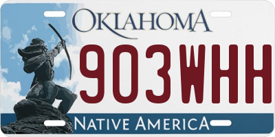 OK license plate 903WHH