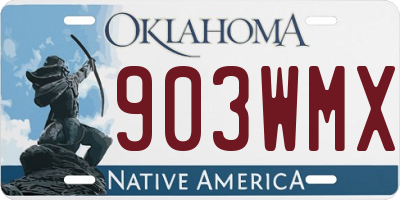 OK license plate 903WMX