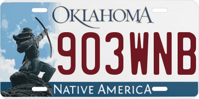 OK license plate 903WNB