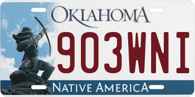 OK license plate 903WNI