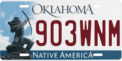 OK license plate 903WNM