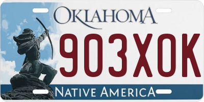 OK license plate 903XOK