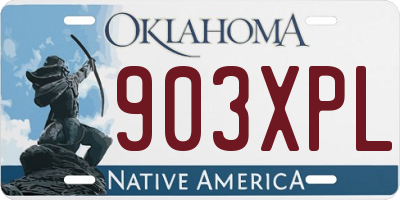 OK license plate 903XPL