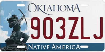 OK license plate 903ZLJ