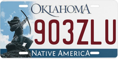 OK license plate 903ZLU