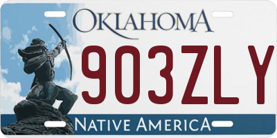 OK license plate 903ZLY