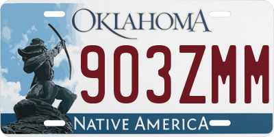 OK license plate 903ZMM
