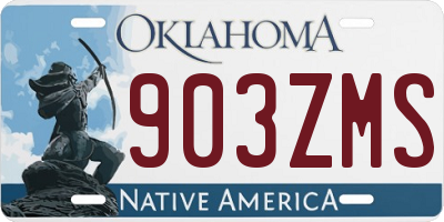 OK license plate 903ZMS