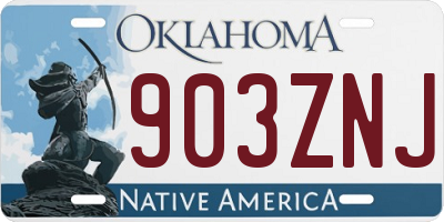 OK license plate 903ZNJ
