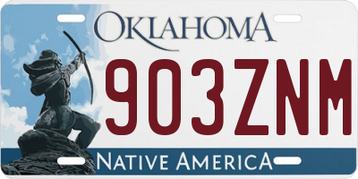 OK license plate 903ZNM