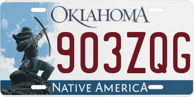 OK license plate 903ZQG