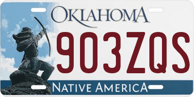 OK license plate 903ZQS