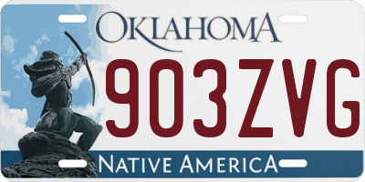 OK license plate 903ZVG