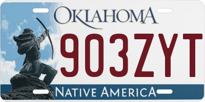 OK license plate 903ZYT